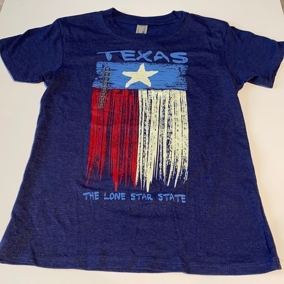 Blue Texas Flag shirt size 6/8 Boys - Picture 2 of 5